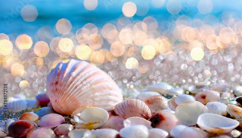 Background inspired by beautiful seashells and the sea.