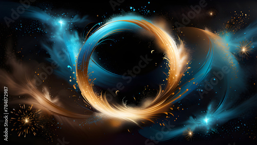 Explosive Blue Brown Cosmic Backgrounds, Bursting Blue Brown Space Explosions, Dynamic Cosmic Phenomena in Blue Brown Tones, Vibrant Galactic Explosions in Blue Brown Hues(Generative AI)