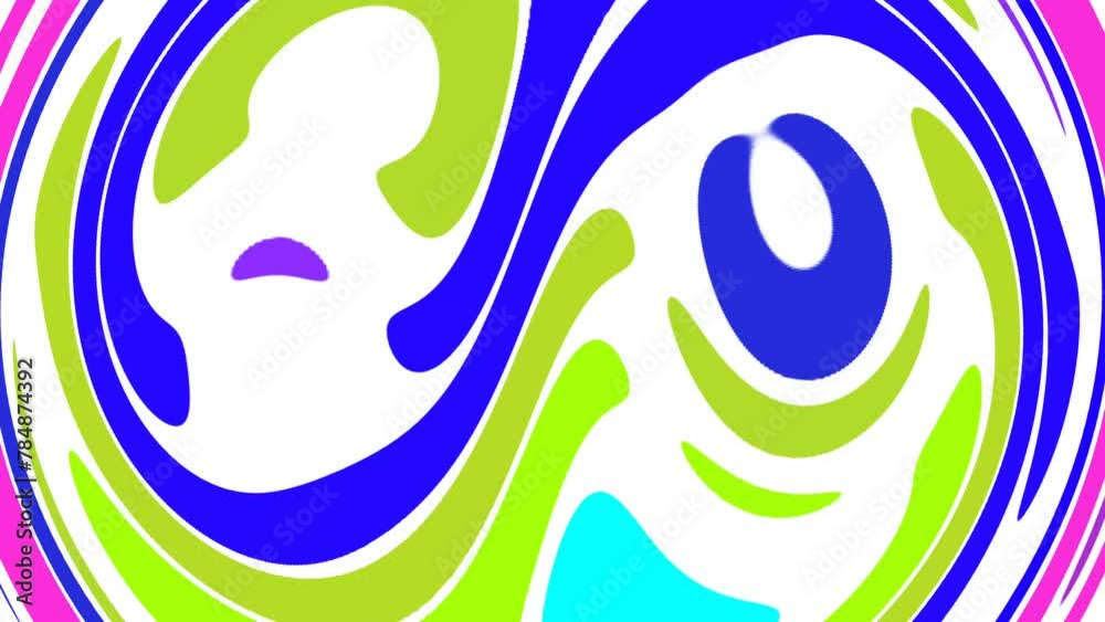 Pastel liquid cartoon abstract background animation. Colourful version. Good for intro, titles, opener, presentation, etc... Seamless loop. Sweet children animation.