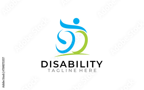 Illustration graphic vector of modern passionate disability people logo design template