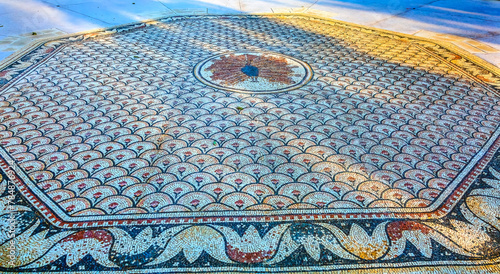 Foto Octagon Mosaic Peter's House Sea of Galilee Capernaum Israel