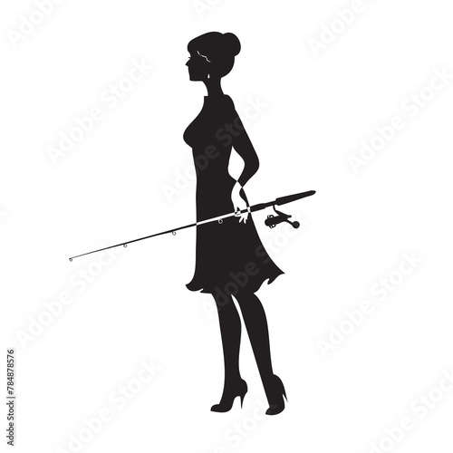 Girl with a fishing rod