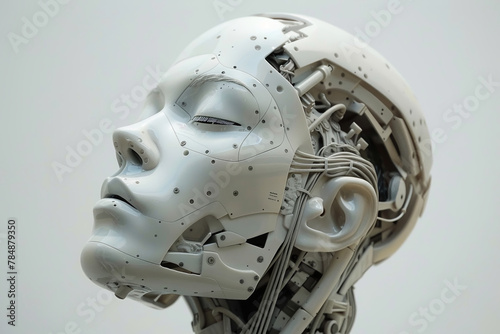 Futuristic AI brain, digital technology, artificial intelligence