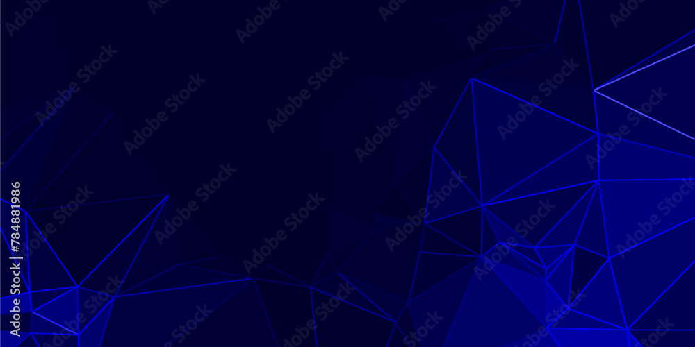 abstract blue geometric background with triangles
