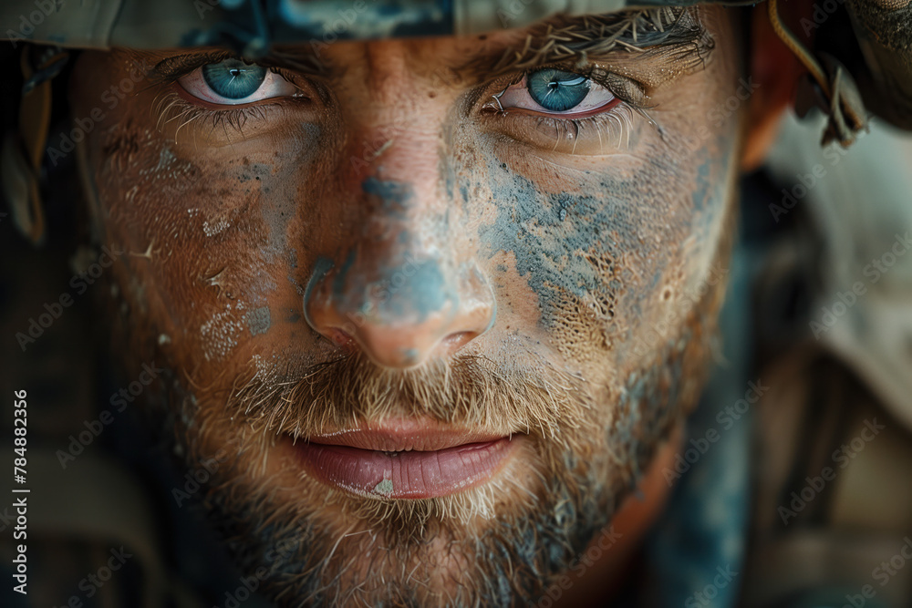 Portrait of a Soldier, Generative AI Portrait of a Soldier, Generative AI