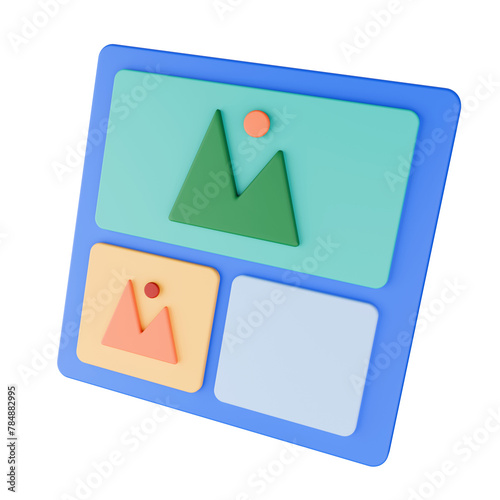 Template 3D Icon Illustration