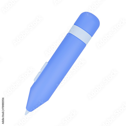 Drawing Digital Pen 3D Icon Illustration
