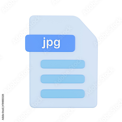 Jpg File 3D Icon Illustration