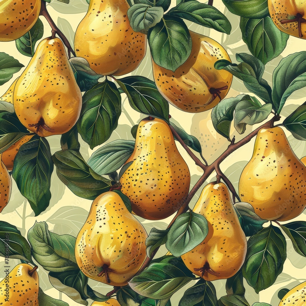 Obraz premium Seamless Pear Pattern #1
