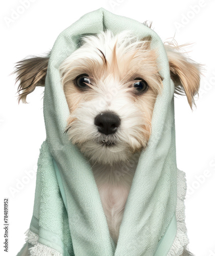 PNG Puppy with towel mammal animal dog