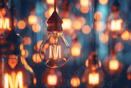 Glow with Lights bulbs inspiring ideas business