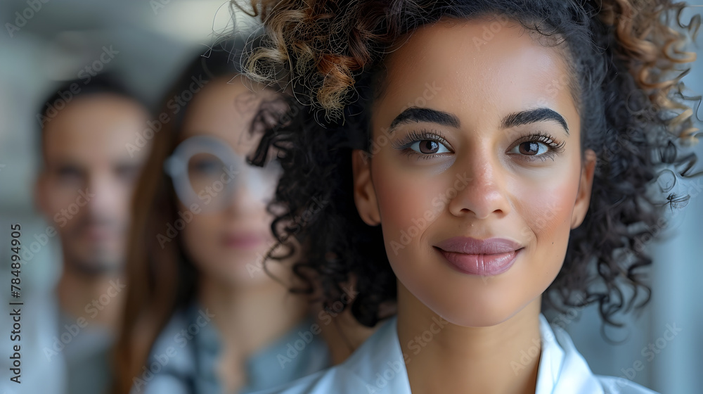 Mixed Race Women in Lab Coats Inspiring Biomedical Engineers in a Professional Setting Mixed Race Women in Lab Coats Inspiring Biomedical Engineers in a Professional Setting
