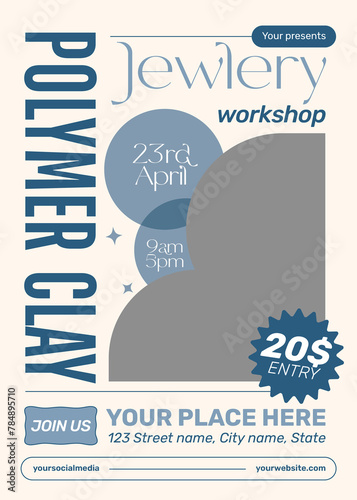 Polymer Clay Jewellery Workshop Flyer