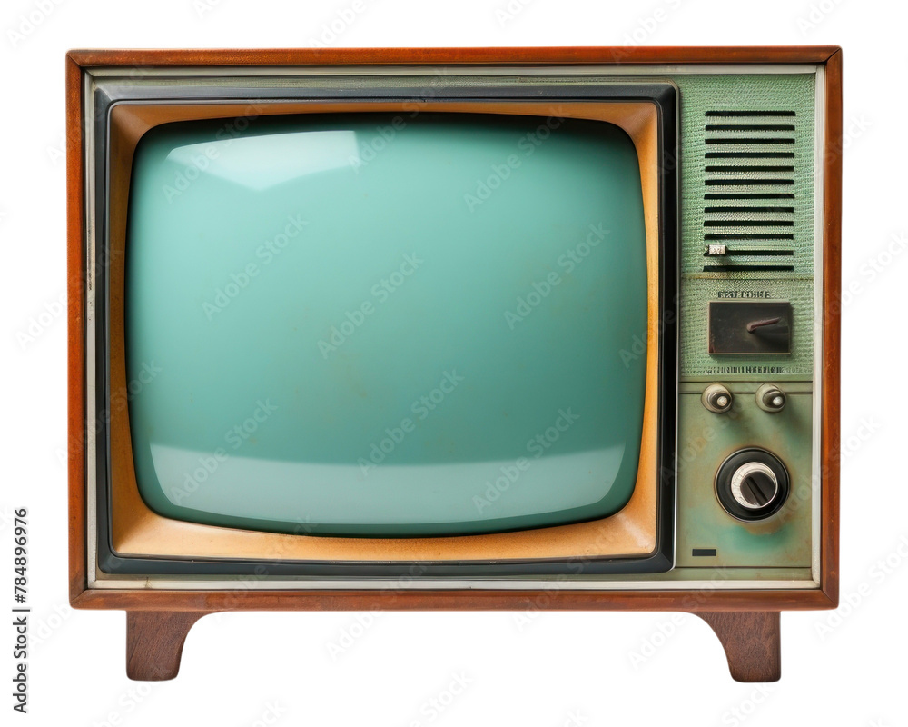 PNG  Retro Style old television screen white background broadcasting