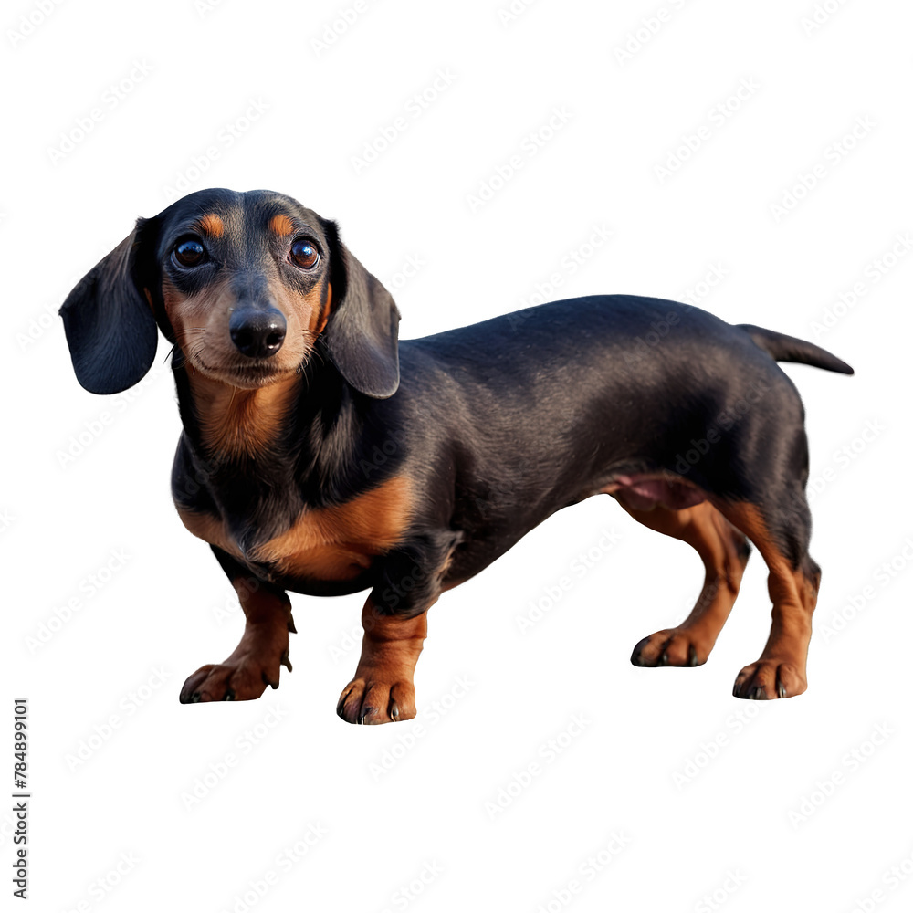 Dachshund Dog on Transparent Background PNG Generative AI