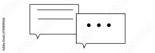 Talk bubble speech icon. Blank empty bubbles vector design elements. Chat on line symbol template. Dialogue balloon sticker silhouette.