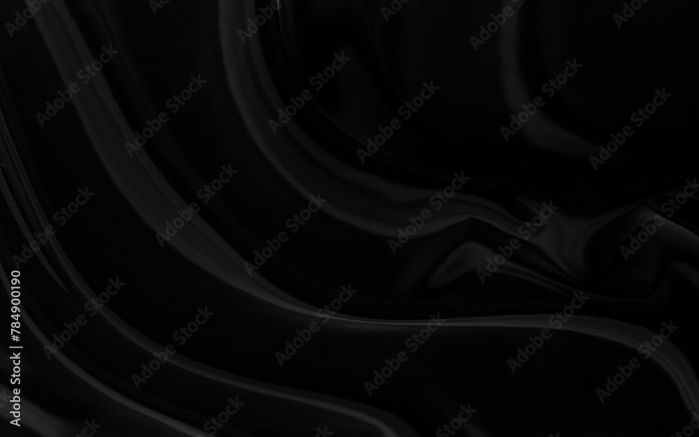Obraz premium Black gray satin dark fabric texture luxurious shiny that is abstract silk cloth background with patterns soft waves blur beautiful.
