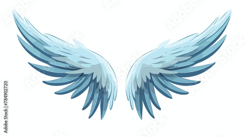 Wing feather animal bird angel icon. Isolated and f © Mishi