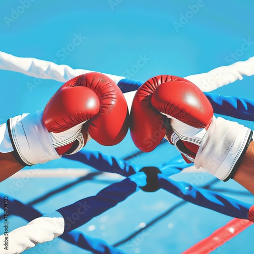In the boxing ring, the fighters gloves met with a thud, each punch a closeup of raw strength and strategy