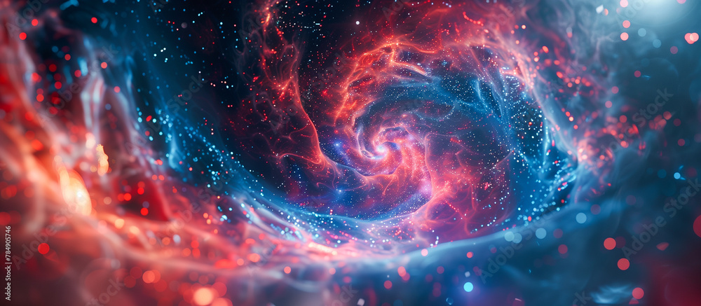 mesmerizing red and blue lights from galaxy describe beauty of universe mesmerizing red and blue lights from galaxy describe beauty of universe