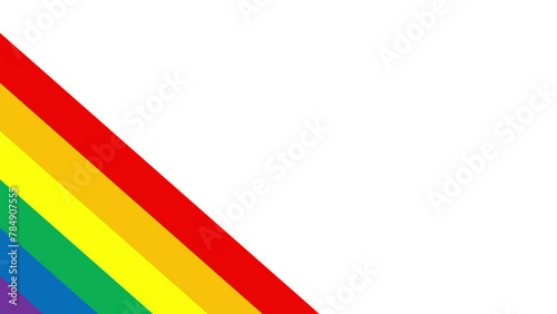 pride month animated background illustration of rainbow flag animation with copy space 
