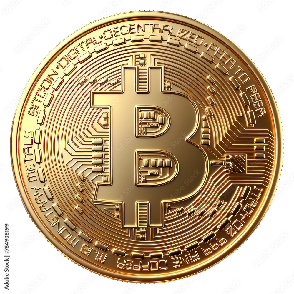 PNG Bitcoin money gold white background