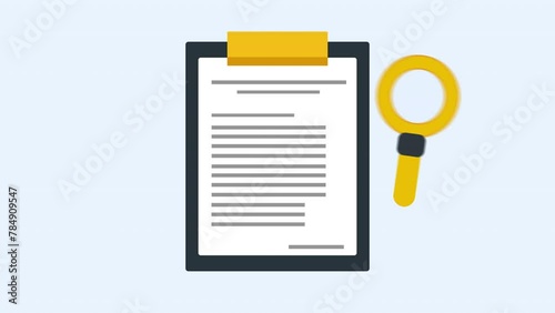 Business document sign, checklist board business tasks animation video explainer footage