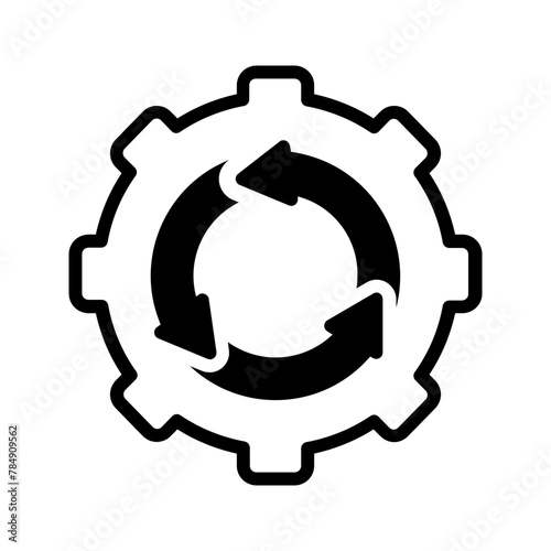 Vector solid black icon for Circulate