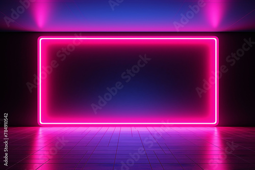Blank stage on neon action board