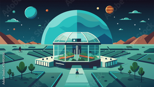 A marvel of advanced technology and innovation the Galactic Greenhouse showcases the incredible potential of selfsufficient food production in