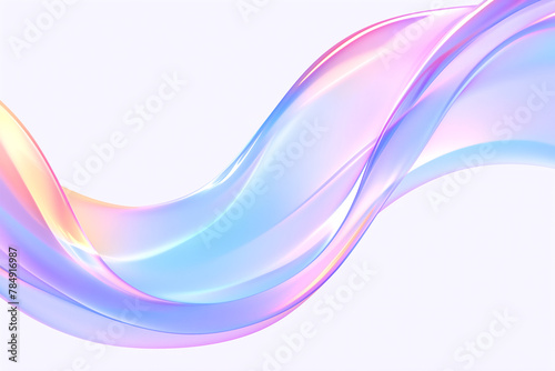 キラキラ輝く波のようなクリアな線のアブストラクトのハーモニー背景 photo