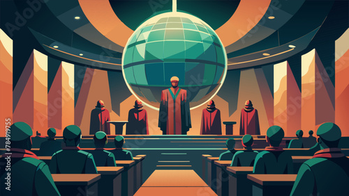 The assembly hall of the Intergalactic Council was a cacophony of colors and textures as each alien race showcased their unique appearances and