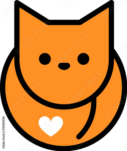 Cartoon cat logo design