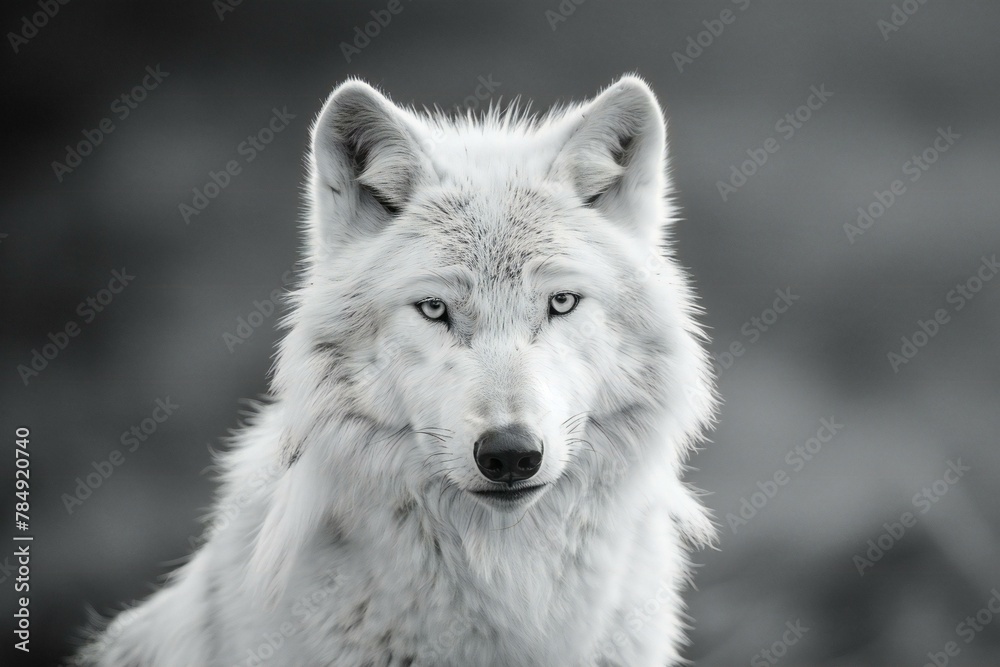 Portrait of an arctic wolf (Canis lupus)