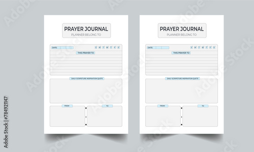 Prayer Journal Planner layout template