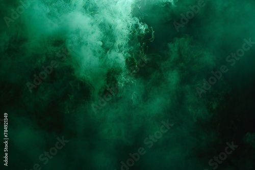 Green steam on a black background, Design element, Abstract texture