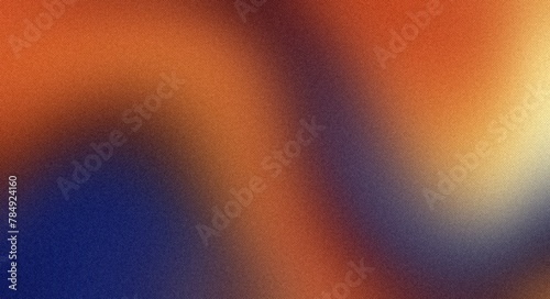 Black blue orange , template empty space , rough grainy noise grungy texture color gradient rough abstract background shine bright light and glow