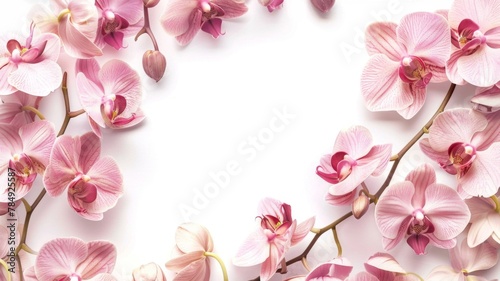 Captivating Orchid Florals with Blank Space for Text Overlay
