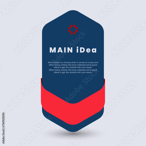 A Main idea Badge Design for processing chart Practitioners, modern icons, symbol. Vector illustration