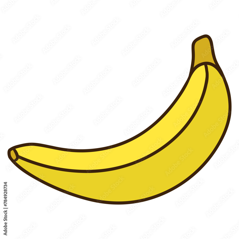 banana vector illustration. tropical fruit cartoon