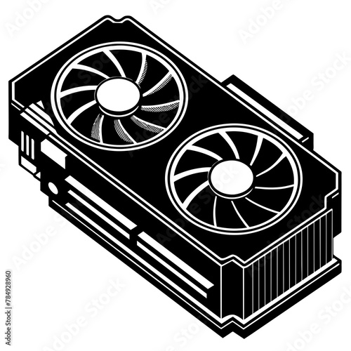 illustration of a video card vector