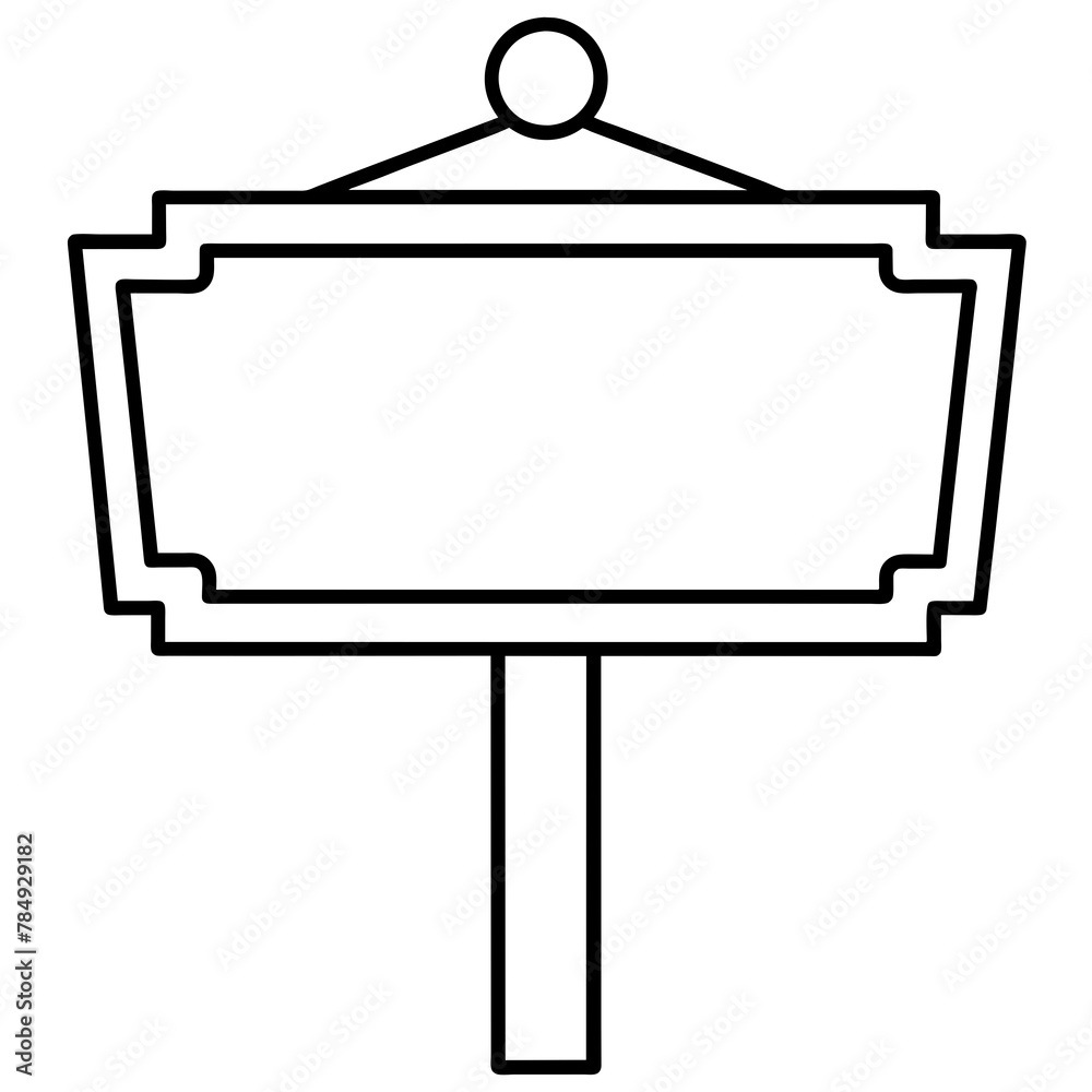 Obraz premium signboard line vector