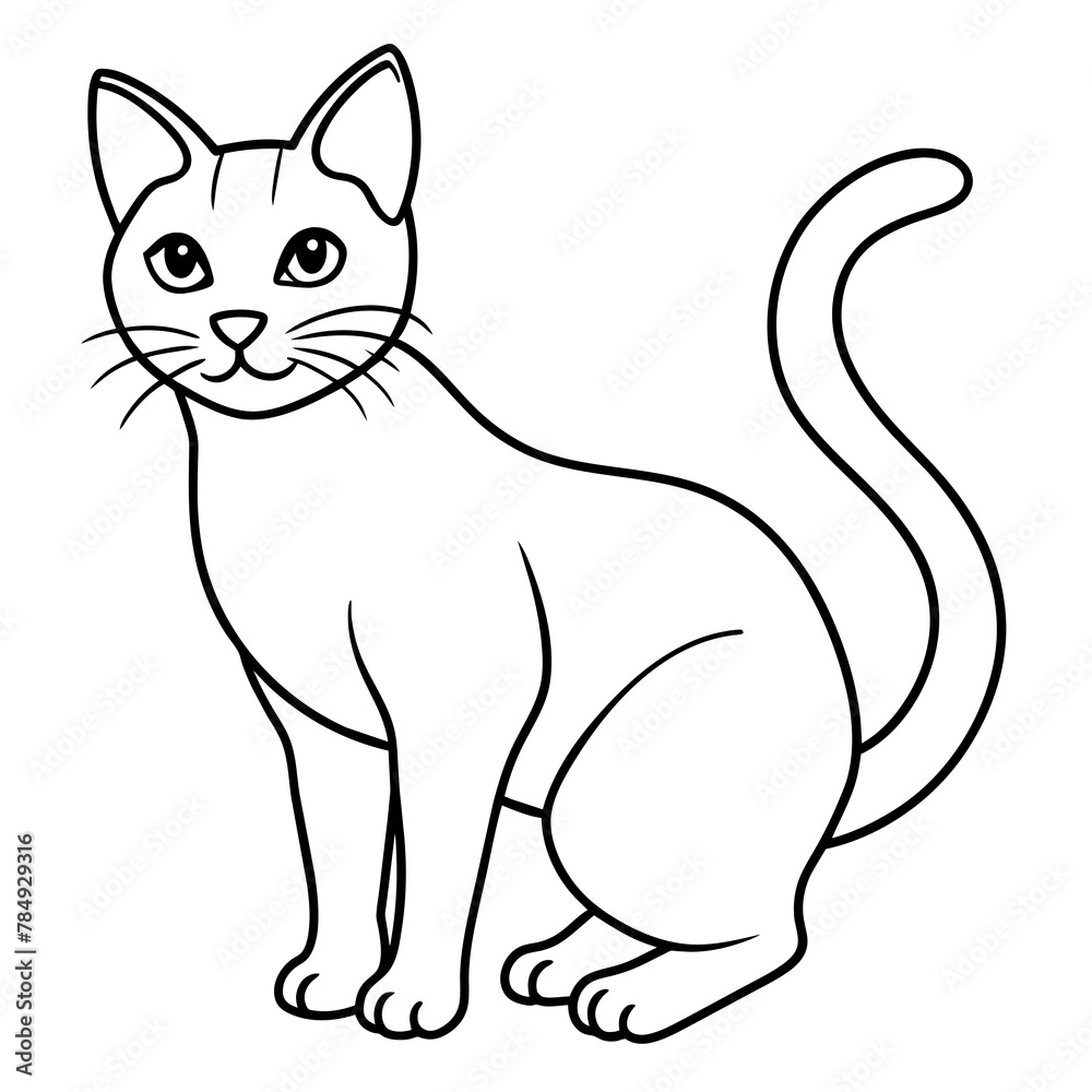 Fototapeta premium illustration of a cat