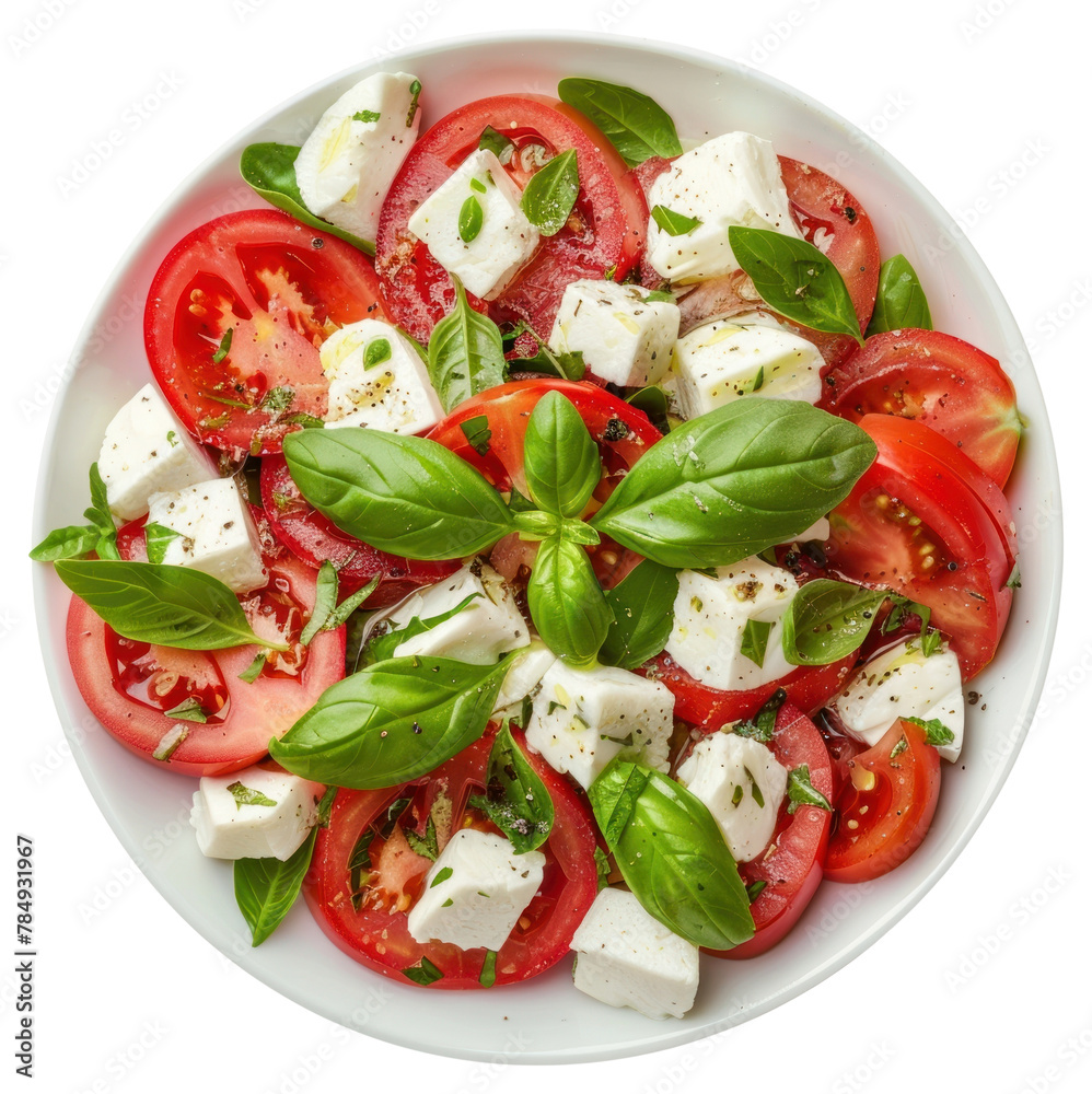 PNG Caprese salad vegetable tomato plate PNG Caprese salad vegetable tomato plate