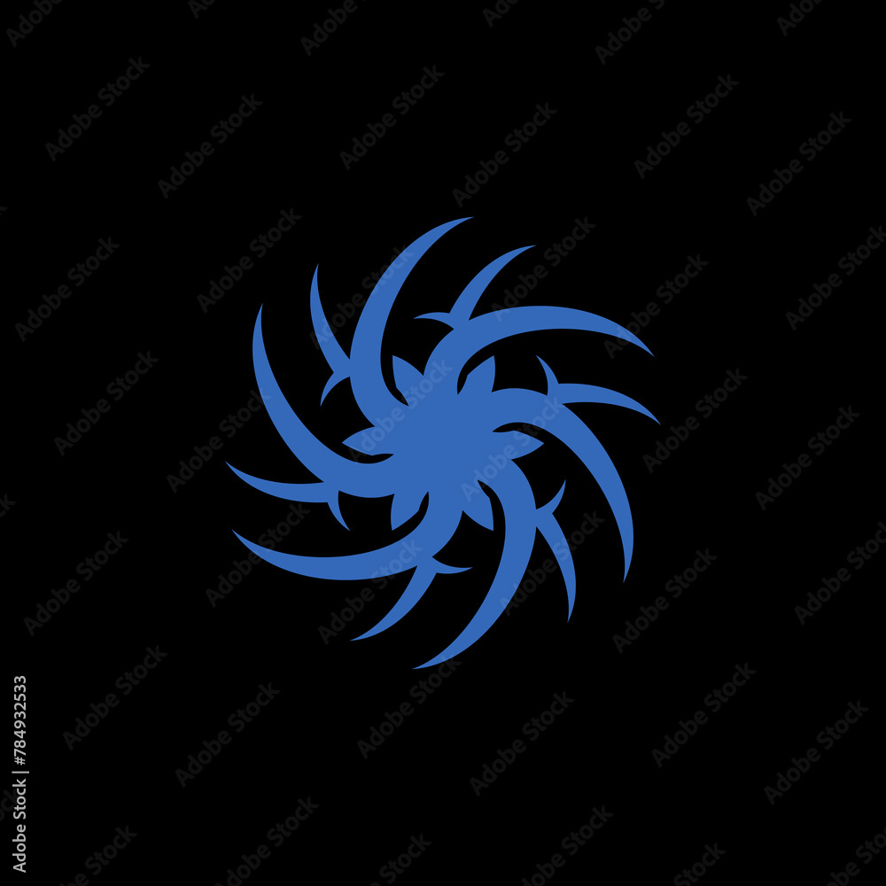 Fototapeta premium Cool blue swirl logo design vector