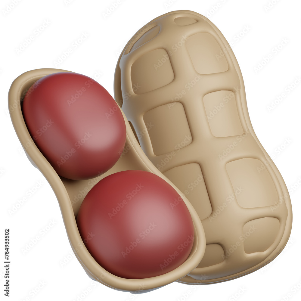 Fototapeta premium Peanut Vegetable 3D Icon