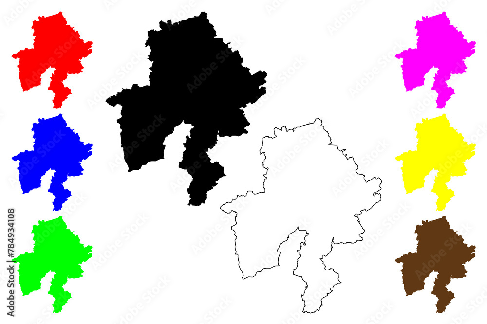 Namur Province (Kingdom of Belgium, Provinces of Belgium, Walloon Region) map vector illustration, scribble sketch Namur map