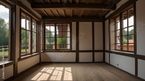 Reconstruction and renovation of an old half-timbered house.generative.ai 