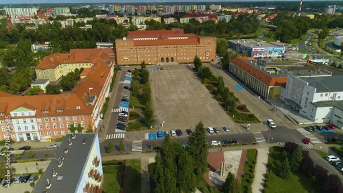 Plac Staszica Police School Pila Szkola Policji Aerial View Poland photo