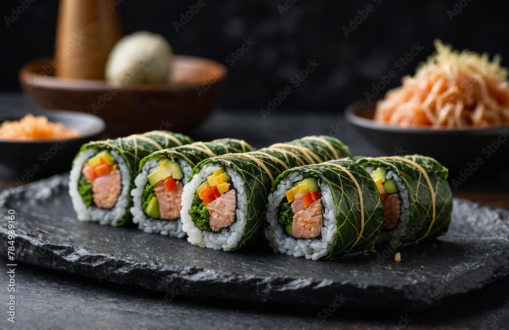 sushi on a plate sushi on a plate